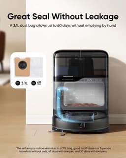 Vervangende stofzakken geschikt voor Eufy Robot Vacuum Omni C20 - Afneembaar - Grote capaciteit - 6 stuks inbegrepen — thumbnail 3