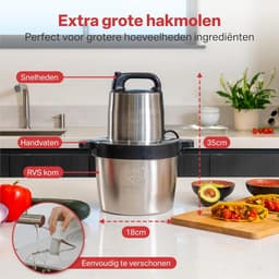RFWR® Elektrische Hakmolen 5 Liter met 2000W Vermogen en 2 Snelheden — thumbnail 5