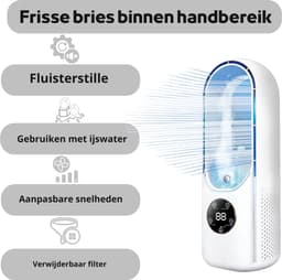 LifeStages - Draagbare Aircooler - Mobiele Airconditioning - Mini Luchtkoeler met Waterkoeling - USB 4-in-1 Draagbare Mobiele Airconditioner - 6 Luchtsnelheden en 8 LED's - 1-6 Uur Timer voor Kamers - Huizen en Kantoor - [Energieklasse A++]. — thumbnail 4