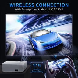 Mini Beamer - Streamen op je telefoon - Input to 1080P Full HD - Projector - Mini Projector - HDMI - USB - Wit - Draagbaar - Ingebouwde speaker — thumbnail 5