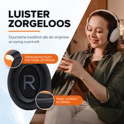 Vervangende oorkussens voor Bose QuietComfort 45 / QC45 / QuietComfort SE - Oorkussens voor koptelefoon - Ear pads headphones - Zwart — thumbnail 5