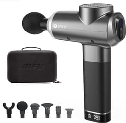Massage Gun Deep Tissue MFU M3 Dual Trial Ultra Steady Hand Massager Professionele Pijnbestrijding 3200bpm 6 snelheden (Zwart) — thumbnail 1