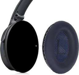 kwmobile 2x oorkussens geschikt voor Bose Quietcomfort 35 35II 25 15/QC35 QC35II QC25 QC15 - Earpads voor koptelefoon in donkerblauw — thumbnail 3