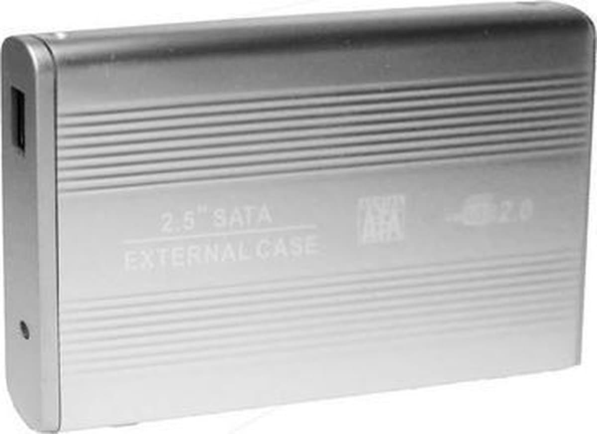 Let op type!! Externe Aluminium behuizing voor 2.5 inch SATA HDD harde schijf (zilverkleurig) — afbeelding 1