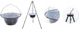 Meyerhoff Driepoot Standaard 120 cm – Stalen Ketelhouder met Ketting – Opvouwbaar – Voor Hongaarse Ketels & Kampvuur Koken – Buiten Kookstatief — thumbnail 2