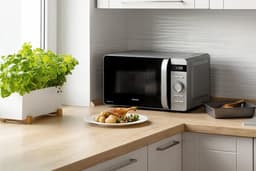 Krachtige Magnetron - Stille Oven - Snel Eten Opwarmen - 8 Automatische Programma's - 17 Liter - Zilver — thumbnail 4