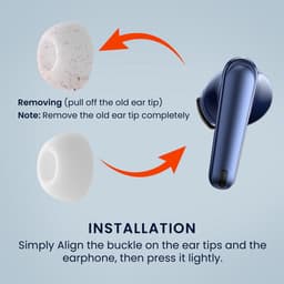 kwmobile 6x cover voor in-ear oortjes geschikt voor Anker Soundcore Liberty 4 NC - Vervangende oordopjes van siliconen in wit - 3 maten — thumbnail 2