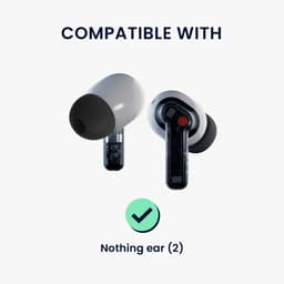 kwmobile 6x cover voor in-ear oortjes geschikt voor Nothing ear (2) - Vervangende oordopjes van siliconen in zwart - 3 maten — thumbnail 2