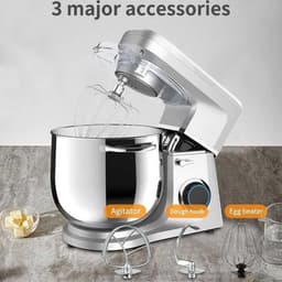 Keukenmachine - Mixer - Bakken - Kantelbare kop - 6 liter kom - Zwart — thumbnail 3