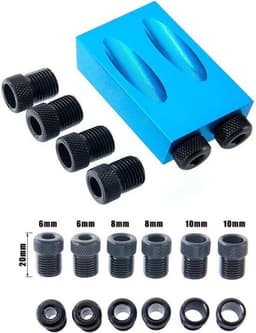 Set van 15 houtbewerkingshoek gaten bevestigingsapparaten van 15 graden in 6, 8 en 10 mm voor nauwkeurig timmerwerk en eenvoudige positionering — thumbnail 2