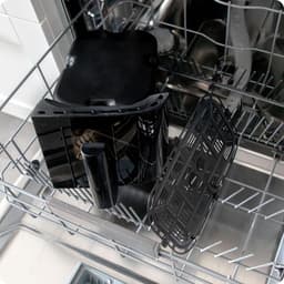 Heteluchtfriteuse - Airfryer Dubbele Kamer - Gezond Koken - Twee Gescheiden Manden - 102 Liter - Zwart — thumbnail 5
