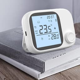 Intelligente Thermostaat - Wifi Regelaar - Comfort Beheer - App en Spraakbesturing - 8.6 x 8.6 x 3 cm - Wit — thumbnail 5