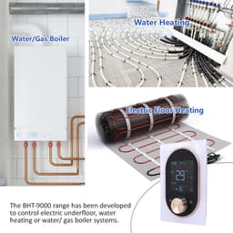 Slimme Thermostaat - Digitale Temperatuurregelaar - Huis Verwarming - Touchscreen Bediening - 86x86 mm - Wit — thumbnail 3