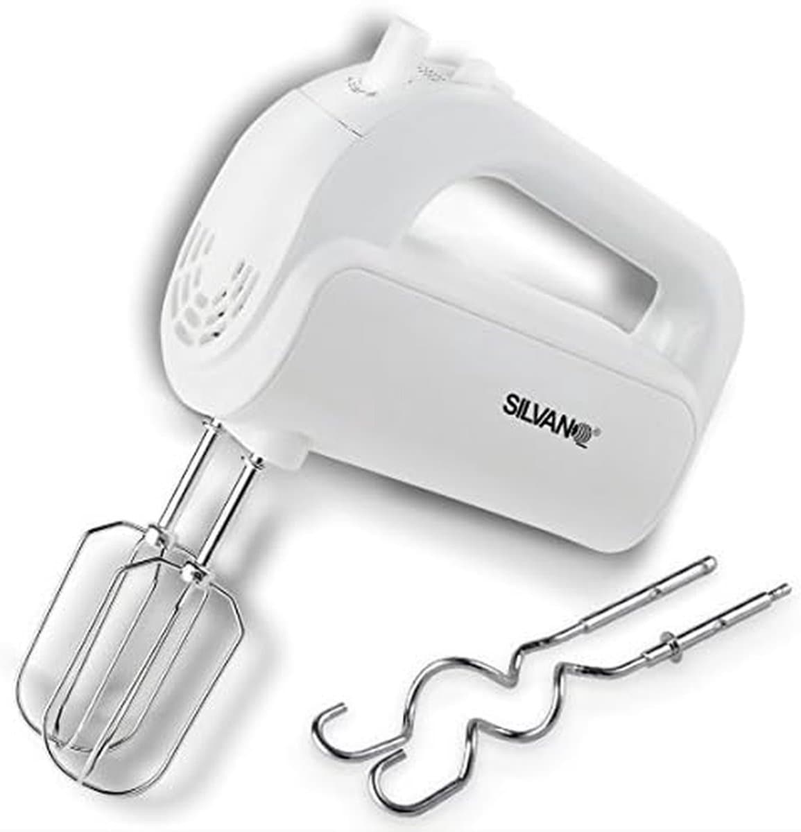 Kneedmachine - Keukenmixer - Bakken en Mixen - 5 Snelheden Turbo - 200 Watt - Zilver — afbeelding 1