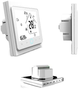 Slimme Thermostaat - Kamerthermostaat Verwarming Koeling - Comfort Thuis Creëren - 0.5 Graden Nauwkeurigheid - 2P WIFI - Zwart — thumbnail 5