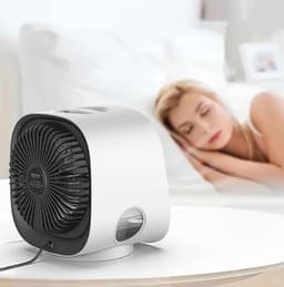 Mobiele airconditioning, draagbare luchtkoeler, 3 snelheden, mini-airconditioning met ledlicht, mini-airconditioner zonder afvoerslang, luchtkoeler, geschikt voor slaapkamer, kantoor — thumbnail 4