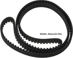 Dailygoods- Distributieriem Vervanging 20 mm - Compatibel met Countax - Compatibel met Westwood - Rubber - Omkeerbaar Tractor Maaidek - Zwart - Grasmaaierriem — thumbnail 2