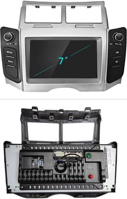 Cestovet Autoradio - Geschikt voor Toyota Yaris/ Vitz/Platz 2005- 2011 - Draadloos CarPlay, Android Auto, multimediaspeler, Android 15 - 2GB+64GB -FM RDS USB — thumbnail 2
