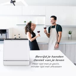 SP® Mini Vaatwasser - Vrijstaande Vaatwasser - Afwasmachine - Grijs - 43cm x 43cm x 46cm — thumbnail 5