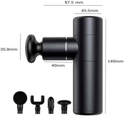 Massage Gun – Spiermassage Apparaat – 4 Opzetstukken – Draadloos en Oplaadbaar – Massagepistool voor Nek, Rug, Benen en Schouders — thumbnail 2
