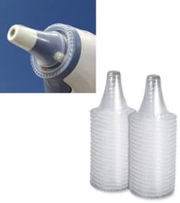 40x Hoesje voor oorthermometer - Beschermkapje oor thermometer - Geschikt voor Braun thermometer - Beschermkapjes - Oorhygiëne - Wegwerp kapjes - Transparant - Jonyx — thumbnail 2