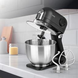 Keukenmachine - Mixer Kom - Bakken en Koken - Planetair Roersysteem - 5 Liter Kom - Zwart — thumbnail 2