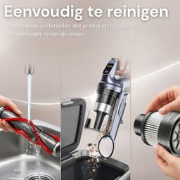 Vesora® 3-in-1 Steelstofzuiger met Extra Accu - Draadloos zonder Zak - BASIC - Draadloze Stofzuiger - Kruimeldief Snoerloos - Vacuum Cleaner - Handstofzuiger - Stofzuiger Steel met Hepa Filter - Stofzuiger Huisdieren - Zakloze Stofzuiger — thumbnail 5
