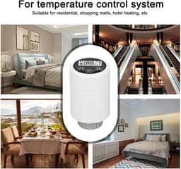 Slimme Thermostaatkraan - Radiatorregelaar - Temperatuur Regelen - Wekelijks Programmeerbaar - M30x15 mm - Wit — thumbnail 4