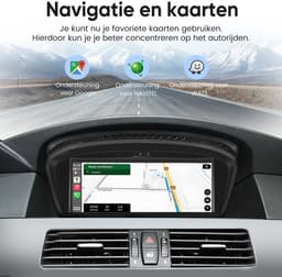 Awesafe 8.8'' Carplay Autoradio - Geschikt voor BMW E60 E61 E63 E64 E90 E91 E92 CCC Systeem 2004 t/m 2008 - GPS Navigatie - Draadloze Carplay Android Auto - Touchscreen - Bluetooth Radio - 2004 2005 2006 2007 2008 — thumbnail 3