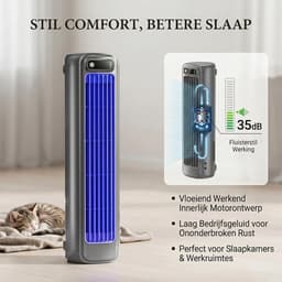 Aircooler Muurmontage - Bladloze Tafeltorenventilator - draagbare USB torenventilator - 3 standen - Mobiele Airco - Persoonlijke Koeler - Stille ventilator met sterke luchtstroom - Voor slaapkamer en kantoor — thumbnail 4