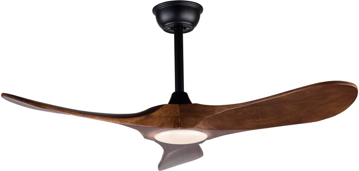COVREO Plafondventilator met verlichting 42 inch zwart, donkerwalnoot hout, afstandsbediening — afbeelding 1