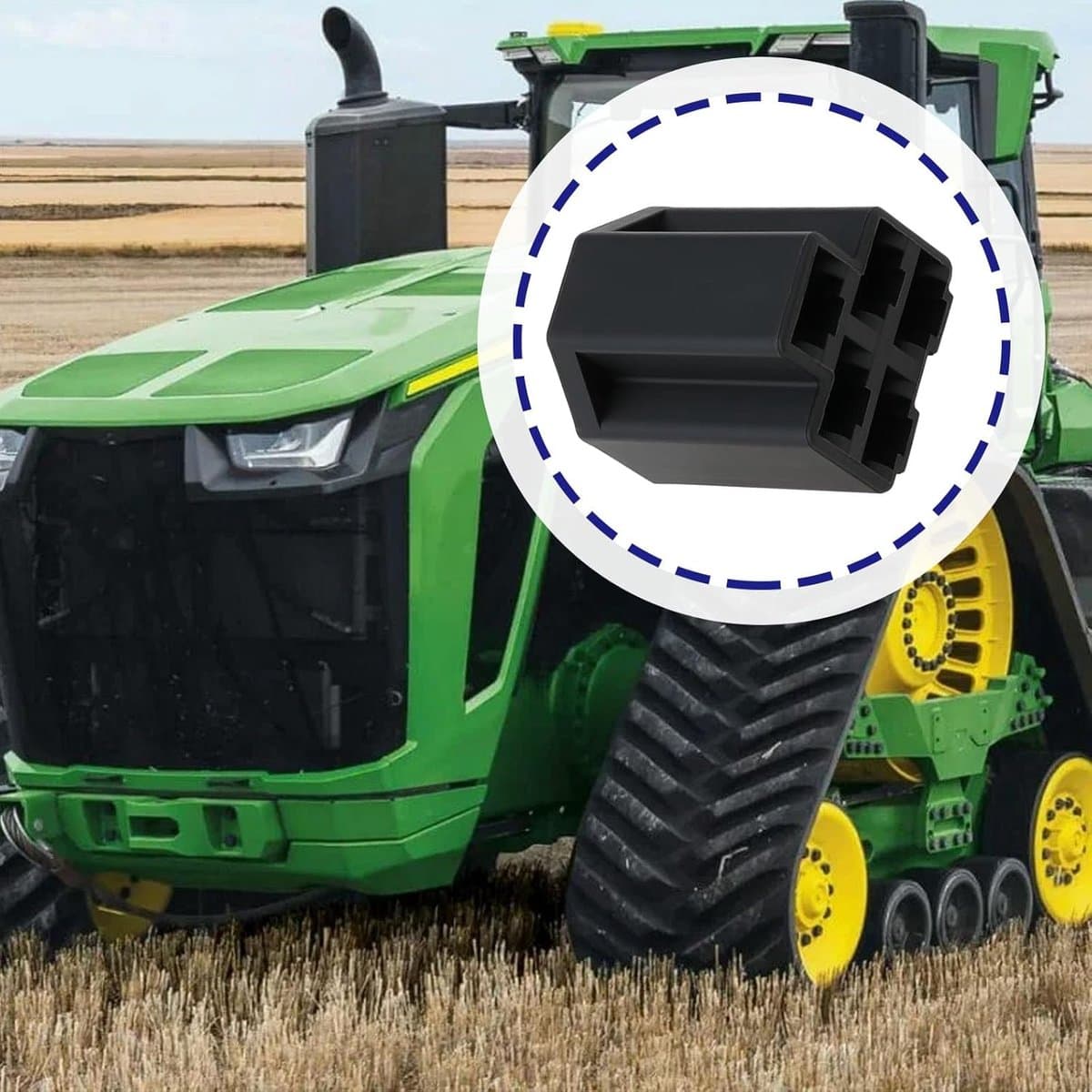 SnelShoppen - 2 Stuks Grasmaaier 5 Pin Sleutelschakelaar Aansluitset 33-350 M90206 Compatibel met John Deere Tuinmachines — afbeelding 1