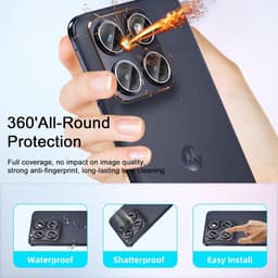 SnelShoppen - 2 + 2 stuks displaybeschermfolie voor Motorola Moto Edge 70 Fusion, TPU-hydrogel, HD, krasbestendig, eenvoudig te installeren, camerabes — thumbnail 3