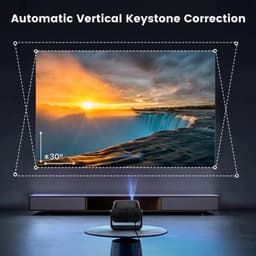 Mini Beamer - Projector - Digitale projector - 145° verstelbare standaard Miniprojector met WiFi en Bluetooth - 1080P - 18000 lumen - Draagbare projector - Autofocus - Schermschaal 16:09 - Compatibel met HDMI - Stroom - USB - Zwart — thumbnail 1