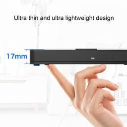 Externe DVD-drive - CD/DVD Brander - Bestanden Branden - Dubbele USB-C Interface - 15 x 15 x 3 cm - Zwart — thumbnail 2