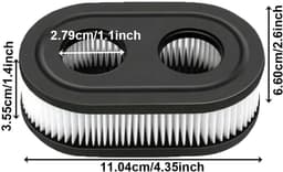 Dailygoods - Luchtfilter Grasmaaier - Vervangingscartridge - Compact - Onderdeel 593260 798452 - Geschikt voor Briggs & Stratton - Hoogwaardige prestatie — thumbnail 2