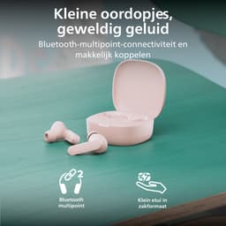 PHILIPS TAT2100BK/00 - True Wireless Oordopjes - Bluetooth 6.0 - 36 Uur Accuduur - 4 Microfoons - SecureFit Pasvorm - IPX4 - Multipoint - Roze — thumbnail 3