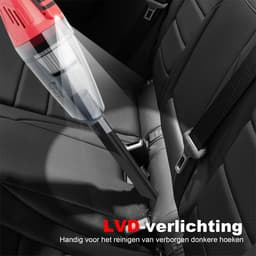 Accu handstofzuiger 5500PA, draagbare kruimeldief voor auto interieur en huishouden, ingebouwde LED lamp, inclusief borstel en spleetopzetstuk — thumbnail 3