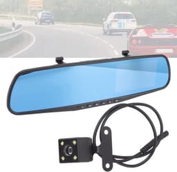 Dubbele dashcam - 12MP 1080P HD - Achteruitkijkspiegel - Zwart - G-sensor - Geschikt voor auto — thumbnail 2