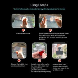 Dubbelzijdig Tape - Plakstrips Vervanging - Bevestiging Houder - Inclusief Statische Film - 3 Stuks - Zwart — thumbnail 4