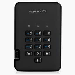 Externe Harde Schijf - Opslagmedium Beveiligd - Data Beschermen - Hardware Encryptie - 2 TB - Zwart — thumbnail 1