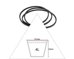 Transmissieriem - Compatibel met AYP 46" Dek - Onderdeelnummers 21546607/405143/584453101 - Vervangingsriem - Geschikt voor Grasmaaier - Hoge kwaliteit - Maaierriem