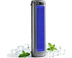 Draagbare airconditioner met stille koelventilator en 3 snelheden Ophangbaar, met haken, luchtcirculatie, lange batterijduur, geschikt voor keukenbladen, enz (zwart)