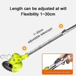 Draadloze Grasmaaier - Elektrische Trimmer - Gazon Onderhoud - Verstelbare Steel - 24V Batterij - Zwart — thumbnail 2