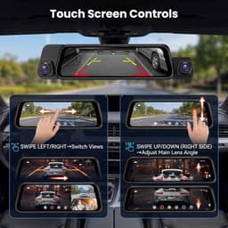 SnelShoppen - 4-kanaals dashcam met 10 inch touchscreen achteruitrijcamera, 150 graden groothoek, 64 GB kaart, G-sensor, loop-opname, parkeerbewaking — thumbnail 5
