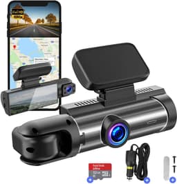 SnelShoppen - Fleau Tech Dashcam voor Auto - Full HD Dual Lens Autorij Recorder met WIFI, App, Bewegingsdetectie, Parkeerstand, G-Sensor, 170° Grootho — thumbnail 1