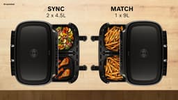 Bosch Serie 4 MAFD440B0 - Airfryer - Dubbele mand - 9L - 2500W - Zwart — thumbnail 5