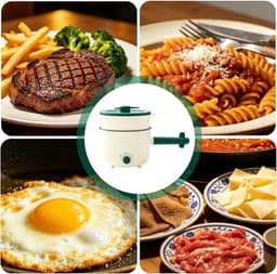 Multicooker - Zilver - 1,5 Liter - Roestvrijstalen Elektrische Kookpan met Antiaanbaklaag - Voor Thuis en Reizen — thumbnail 5