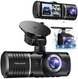 GELLDG Dashcam Voor & Achter - 3-Kanaals Autoritrecorder - 2.45 Inch Scherm, Zonder Geheugenkaart - Nachtzicht, HDR, G-Sensor, 24Uur Parkeermodus - Geschikt voor Auto en Bestelwagen - Kunststof Behuizing - Afmetingen 12x3x3.5cm — thumbnail 1