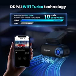 Dashcam voor auto - Zwart - 4K + 1080P Dual Camera - Met GPS, Nachtzicht en 128GB Geheugenkaart - Voor Personenauto's — thumbnail 5